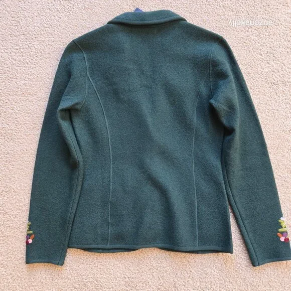 NWT Brooks Brothers Extra Fine Merino Embroidered Blazer Green Floral - Picture 13 of 13